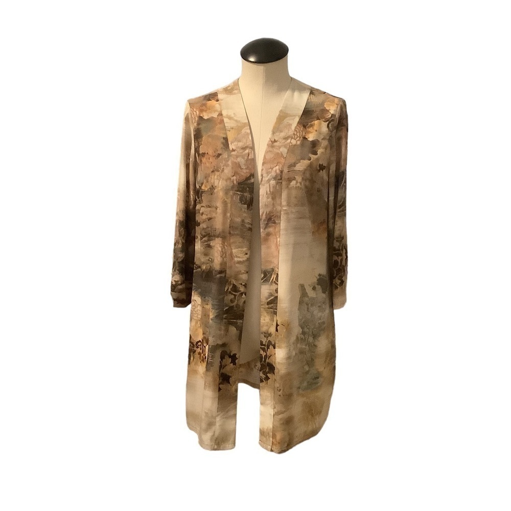CHICOS Traveler's Collection‎ Asian Print Duster - Size 0